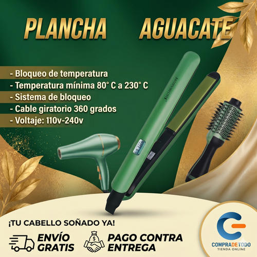 COMBO Secador, Plancha y Cepillo Secador